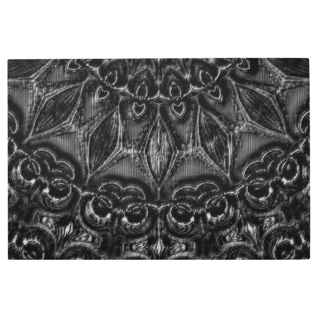 Impresión En Metal Carbón Mandala (Anverso)