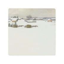 Carga de heno | Paisaje invernal de Pekka Halonen