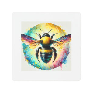 Impresión En Metal Carpenter Bee 200824AREF140 - Watercolor