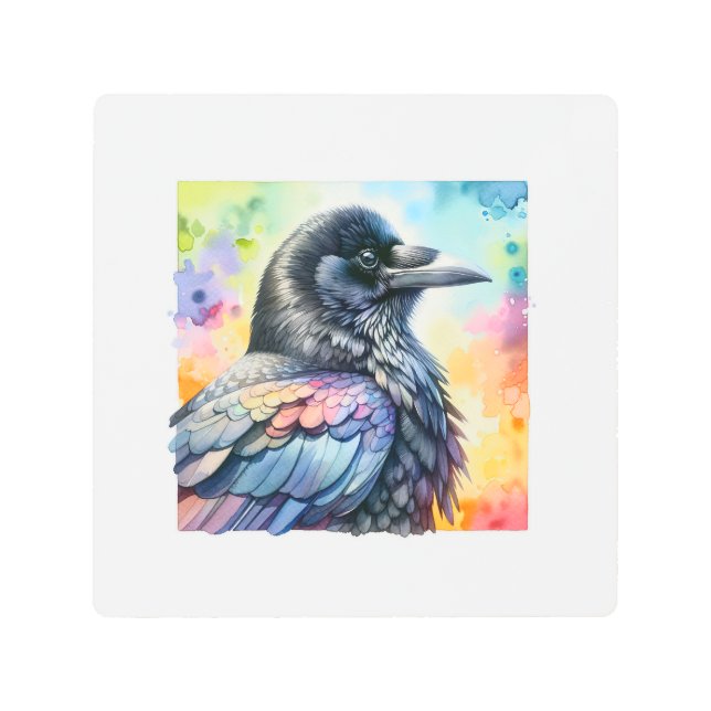 Impresión En Metal Carrion Crow 020924AREF111 - Watercolor (Anverso)