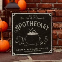 Impresión En Metal Cartel apothecary de Halloween