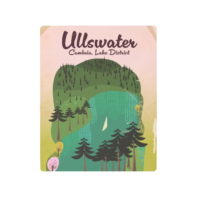 Impresión En Metal Cartel de viaje de cráter lake Canada (Anverso)