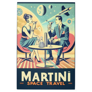 Impresión En Metal Carteles de viajes espaciales de Martini