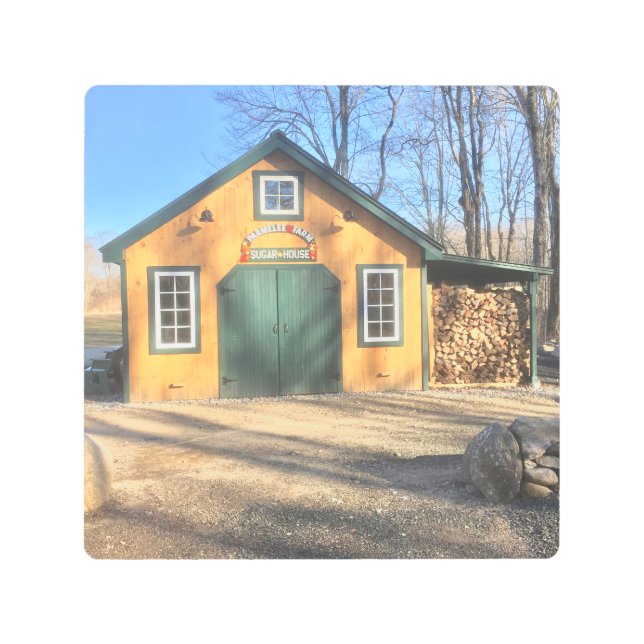 Impresión En Metal Casa De Azúcar De Maple En Parmelee Farm (Anverso)