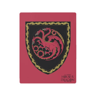 Impresión En Metal CASA DEL DRAGÓN Escudo de House Targaryen