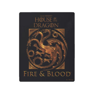 Impresión En Metal CASA DEL DRAGÓN   House Targaryen Sigil