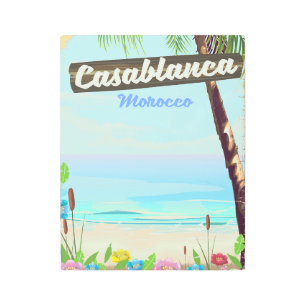 Impresión En Metal Casablanca Marruecos, afiche romántico