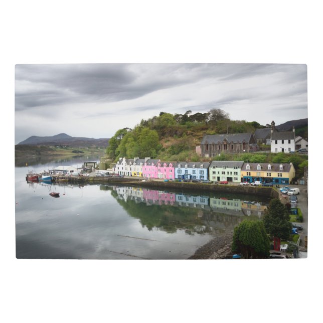 Impresión En Metal Casas coloridas en Portree, Skye (Anverso)