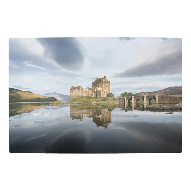 Impresión En Metal Castillo de Eilean Donan con la reflexión en (Anverso)