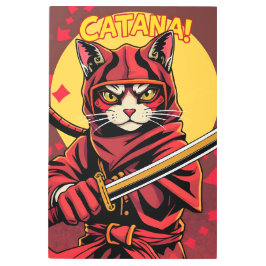 Impresión En Metal Catana el Cat Ninja