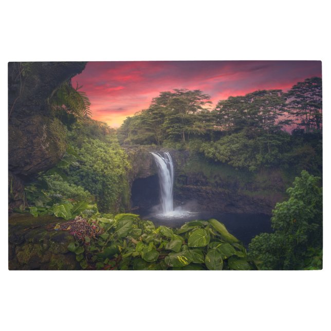 Impresión En Metal Cataratas | Cataratas del arcoiris, Hilo, Hawaii (Anverso)