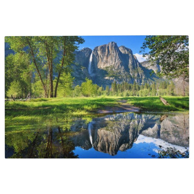 Impresión En Metal Cataratas | Cataratas Yosemite, California (Anverso)