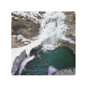 Impresión En Metal Cataratas congeladas en Johnson Creek, Alberta