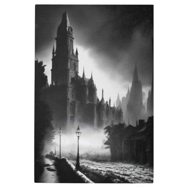 Impresión En Metal Catedral Oscura: Misterios en la niebla (Anverso)