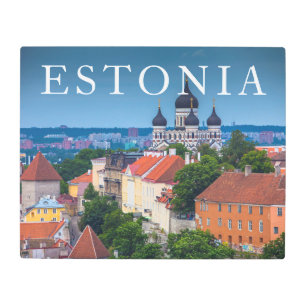 Impresión En Metal Catedral y paisaje urbano Estonia