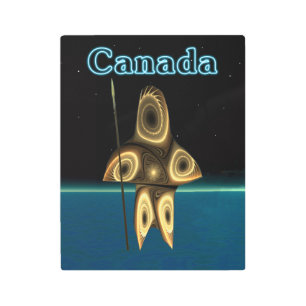 Impresión En Metal Cazador de inuit fractal - Canadá