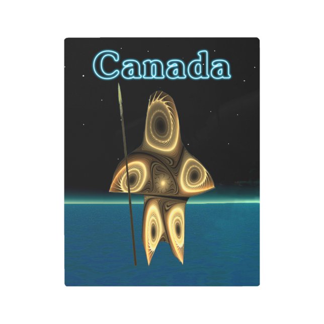 Impresión En Metal Cazador de inuit fractal - Canadá (Anverso)