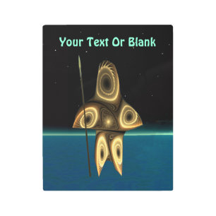 Impresión En Metal Cazador inuit fractal