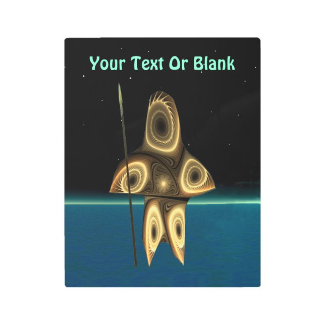 Impresión En Metal Cazador inuit fractal (Anverso)