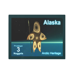 Impresión En Metal Cazador inuit fractal