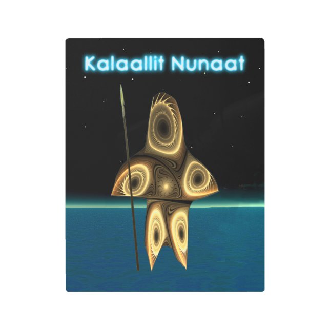 Impresión En Metal Cazador inuit fractal - Groenlandia (Anverso)