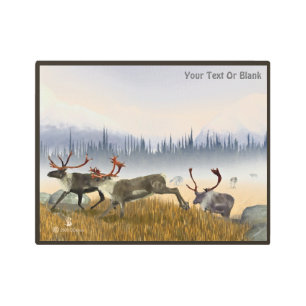 Impresión En Metal Cazadores En La Niebla (Caribou)