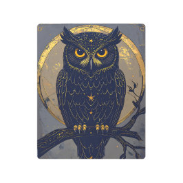 Impresión En Metal Celestial Gold Owl Metal Print