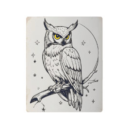 Impresión En Metal Celestial Owl Metal Print