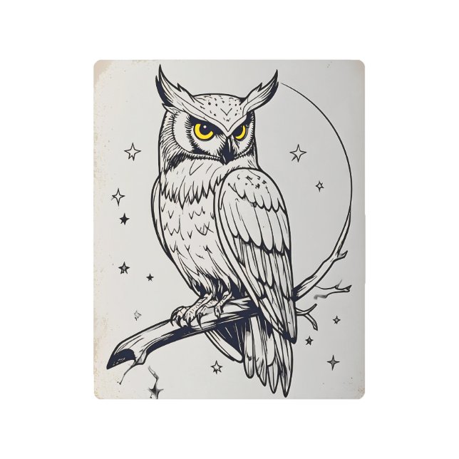 Impresión En Metal Celestial Owl Metal Print (Anverso)