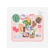 Cesta de la compra metálica decorativa adorable |
