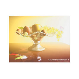 Impresión En Metal Cesta de vidrio con frutas y mariposa