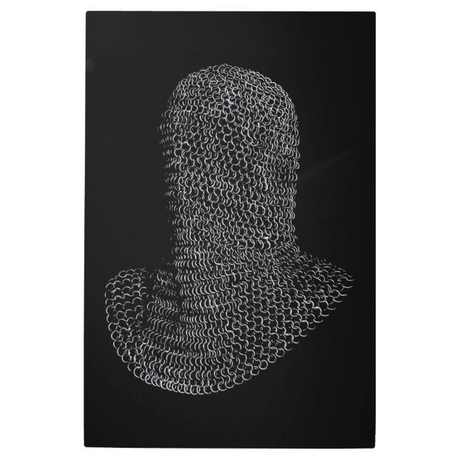Impresión En Metal Chainmail Warrior Hood (Anverso)