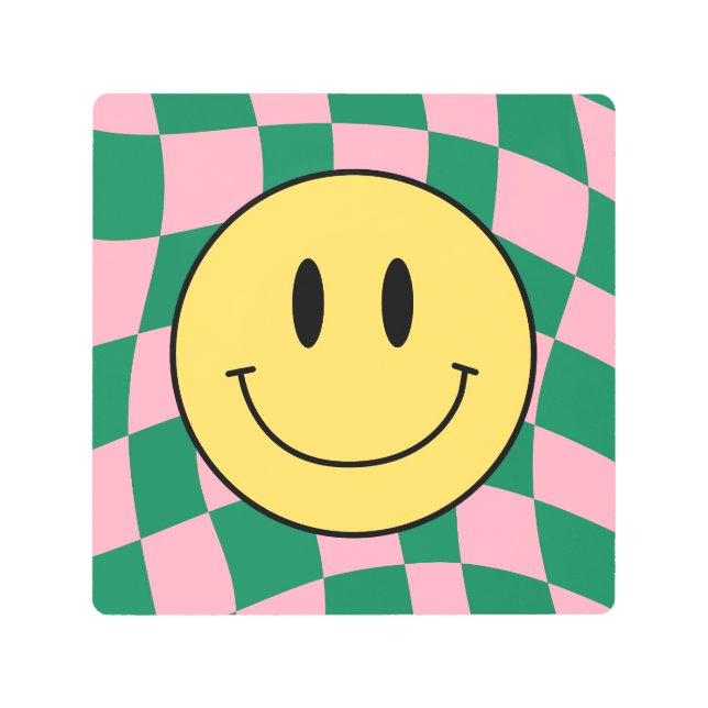 Impresión En Metal Checkered Bliss (Anverso)