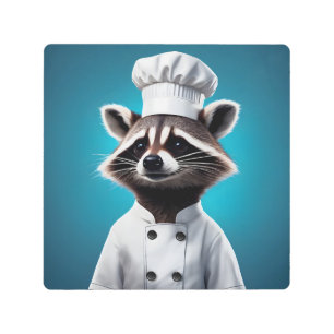 Impresión En Metal Chef Raccoon
