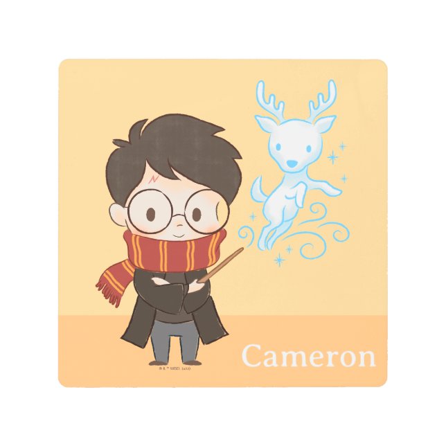 Impresión En Metal Chibi HARRY POTTER™ Patrono (Anverso)