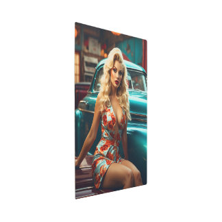 Impresión En Metal Chica de anclaje clásico