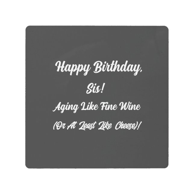 Impresión En Metal chica de cumpleaños ฺ, niño de cumpleaños, curiosa (Anverso)