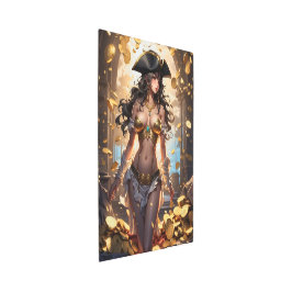 Impresión En Metal Chica pirata animado 1