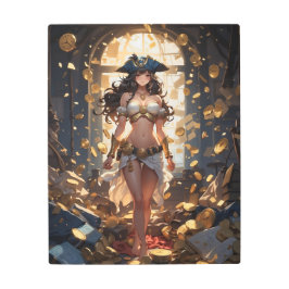 Impresión En Metal Chica pirata animado 3