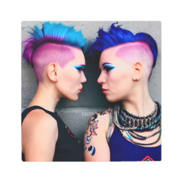 Impresión En Metal Chicas góticos enamorados LGBTQ+
