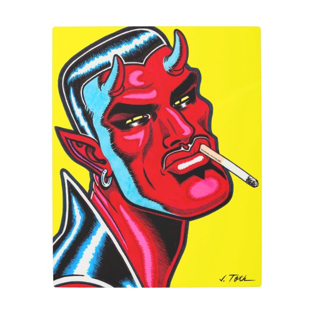 Impresión En Metal Chico malo/casquillo (Anverso)