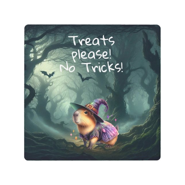 Impresión En Metal Chigüiro y guapo de Halloween Capybara (Anverso)