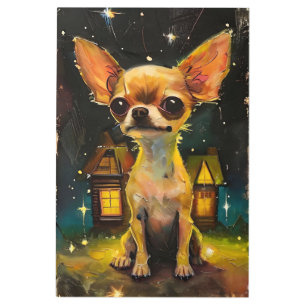 Impresión En Metal Chihuahua es una pipa en un hogar acogedor