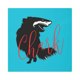 Impresión En Metal Chihuahua + Tiburón = Cargo