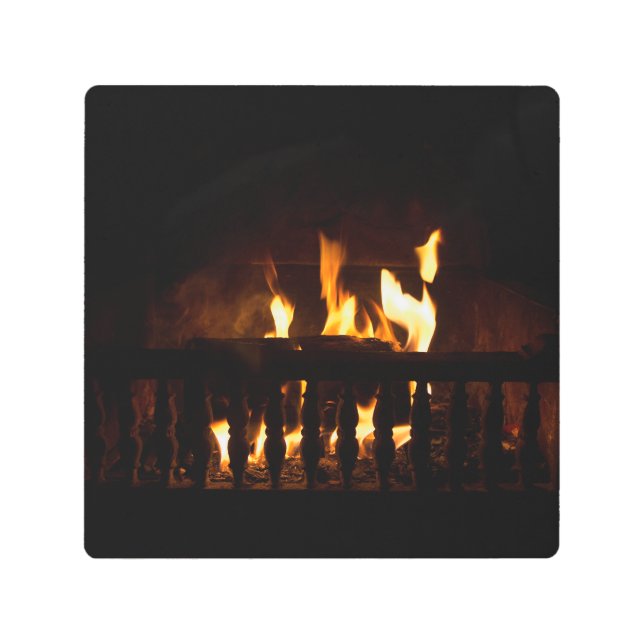 Impresión En Metal Chimenea en casa (Anverso)