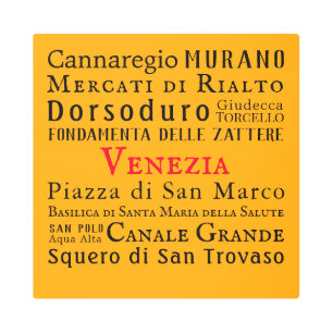 Impresión En Metal ¡Ciao Venezia!