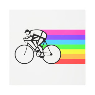 Impresión En Metal Ciclista