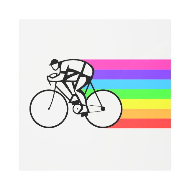 Impresión En Metal Ciclista (Anverso)