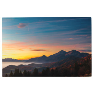 Impresión En Metal Cielo mágico sobre la montaña Storžič