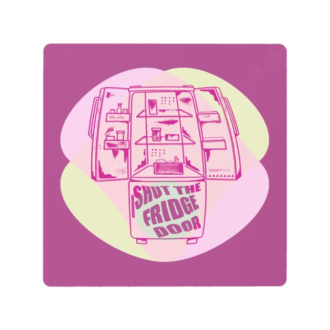 IMPRESIÓN EN METAL CIERRA LA PUERTA NEVERA (Anverso)